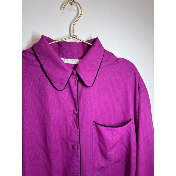 Vintage Jennings Women’s Blouse Pink Button Down 8 - Picture 3 of 10